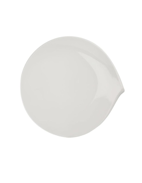 Plato postre Flow blanco 1