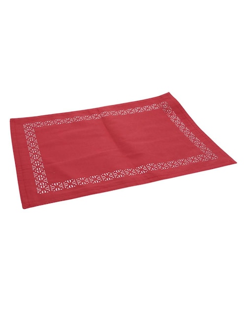 Mantel individual rectangular de poliéster
