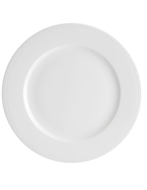 Plato llano Perla blanco 1