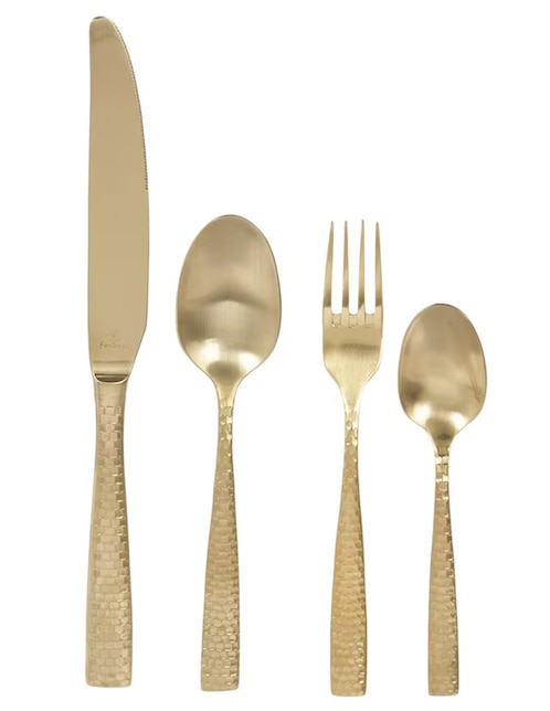Set cubiertos Luca Faceted de acero inoxidable 20 piezas 1