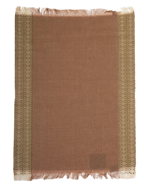 Mantel individual rectangular de algodón