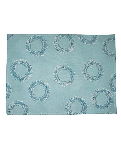 Mantel individual rectangular de algodón