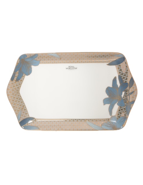 Platón Portmeirion Blue Lily de porcelana 2 piezas