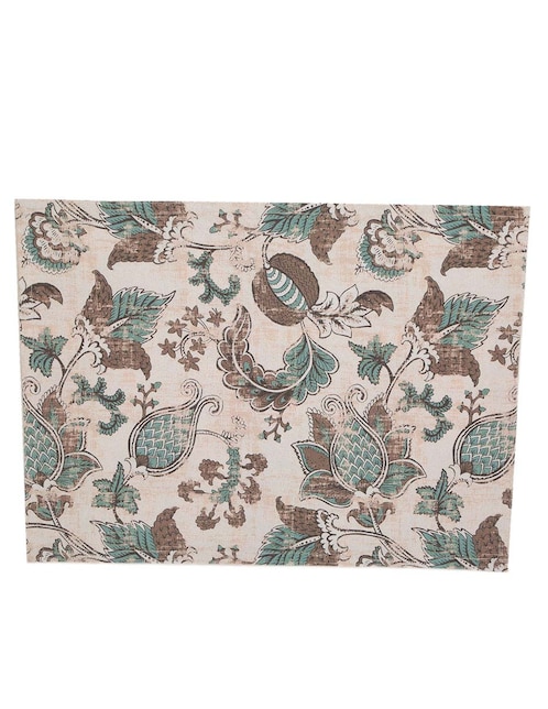 Mantel individual rectangular de algodón Bowtique Traviata