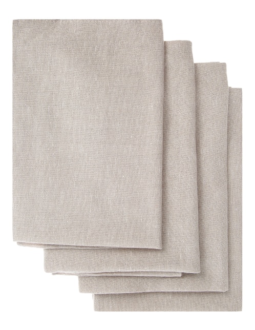 Set servilleta Oyster Metalic de lino 4 piezas 1