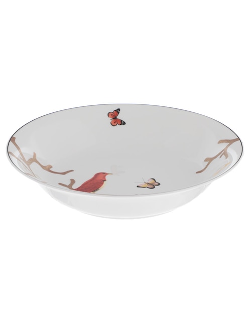 Plato hondo Aux Oiseaux de porcelana 1