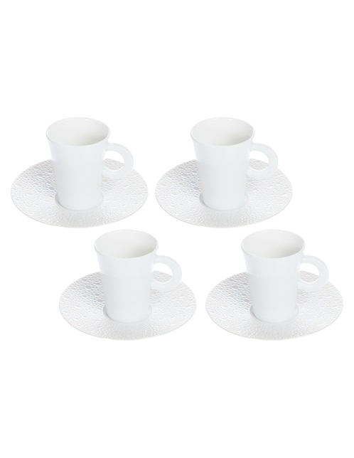 Set de tazas terno Bernardaud Ecume 8 piezas