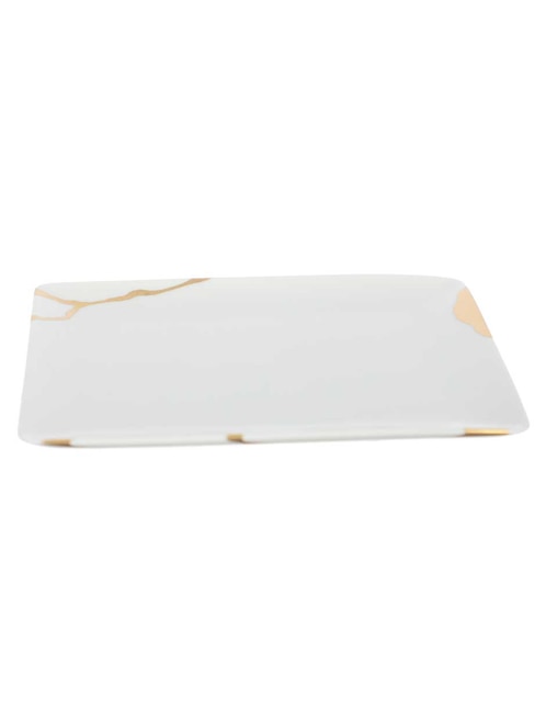 Bandeja decorativa Bernardaud Kintsugi de porcelana