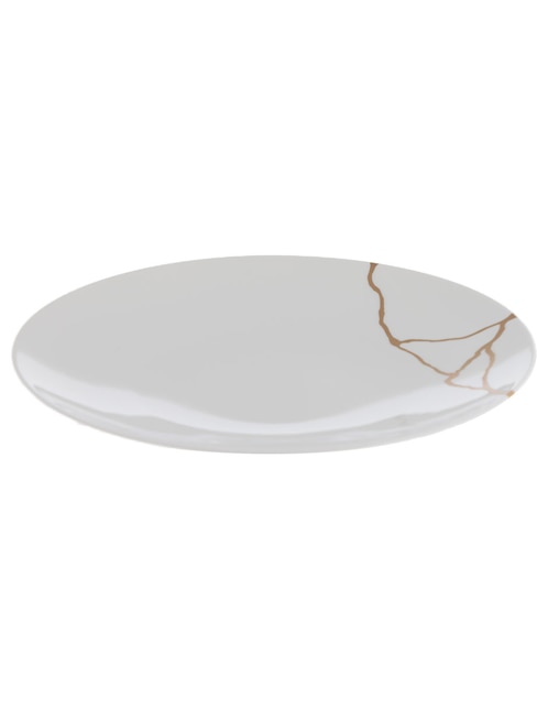 Plato trinche Kintsugi de porcelana 1