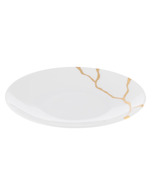 Plato pan Kintsugi de porcelana 1