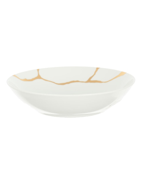 Plato sopa Kintsugi de porcelana 1
