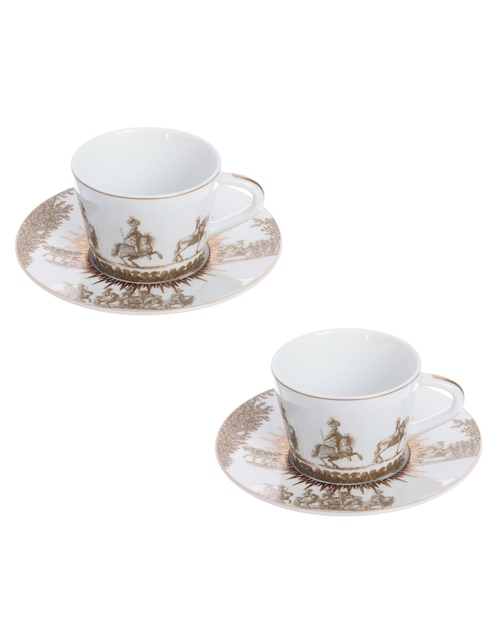 Set de tazas terno Bernardaud Versailles Enchannte 4 piezas