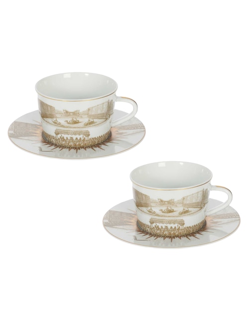 Set de tazas terno Bernardaud Versailles Enchanté 4 piezas