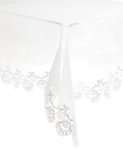 Mantel cuadrado de poliéster Home Elegance Jamille