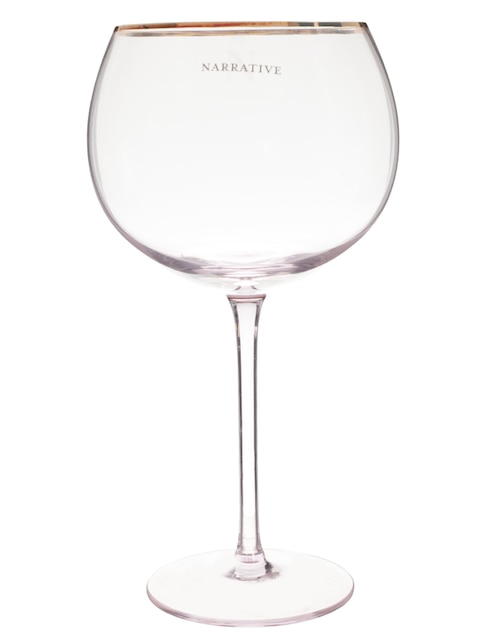 Set de 4 Copas Gin & Tonic Cocktail de Vidrio Premium de 500ml / 16.9oz  Colección Timeless Diseño de Vidrio Tallado Vintage, Transparente, Copa de  10cm de ancho x 19.8cm de alto 