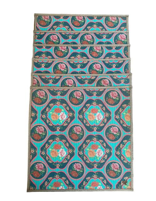 Set de 6 manteles rectangulares de plástico Sumanterra Turquía- Marruecos