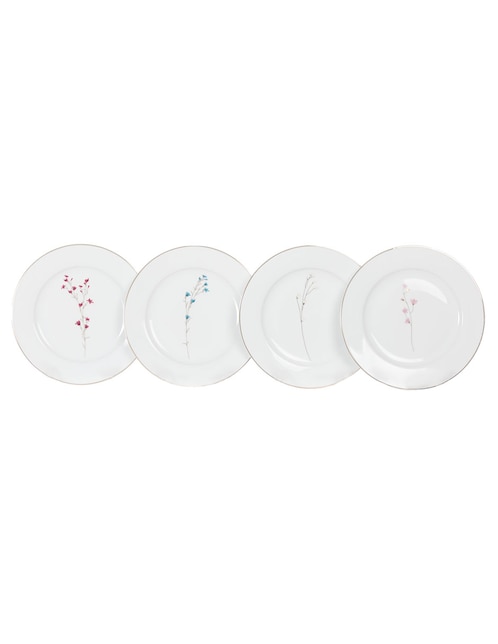 Set platos N Narrative Sweet Lily de porcelana 4 piezas