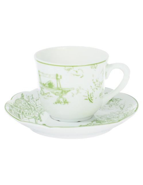 Taza terno Bernardaud Tout Paris 2 piezas