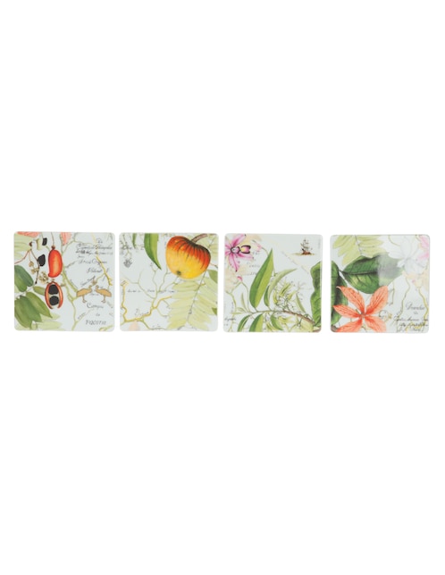 Set de portavasos Vista Alegre Amazonia de porcelana 4 piezas