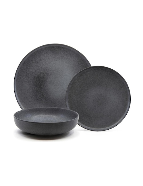 Vajilla cerrada Salt & Pepper Hue de cerámica 12 piezas