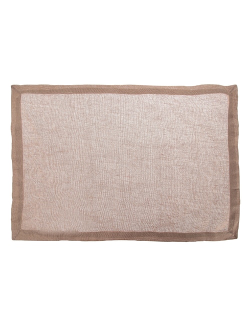 Mantel individual rectangular de lino N Narrative Roma