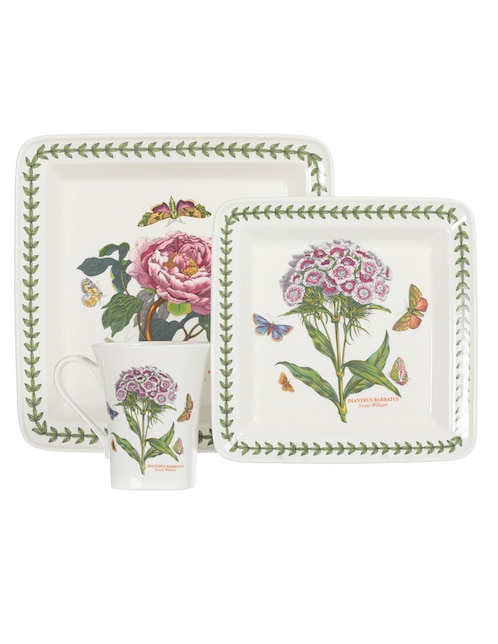Vajilla cerrada Portmeirion botanic garden de porcelana para 4 personas