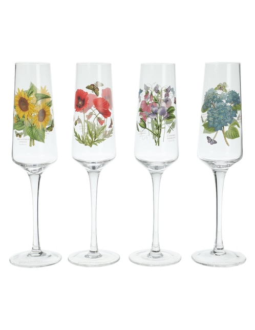 Set de copas para flauta Botanic Garden de cristal 1
