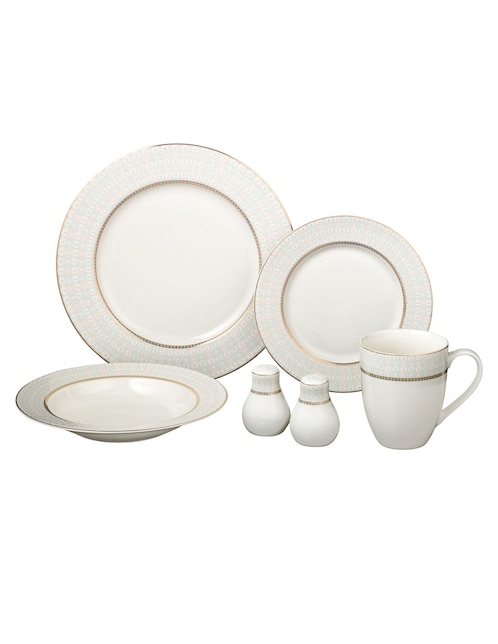 Vajilla cerrada natura de porcelana para 6 personas 1