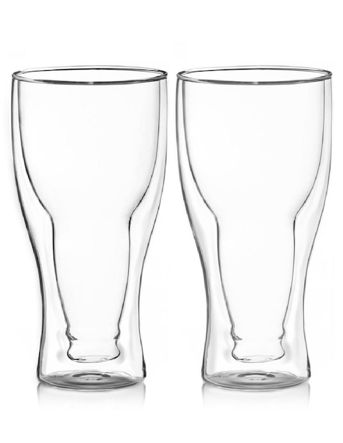 Set vaso Doble Pack Magma Life de vidrio con 2 piezas