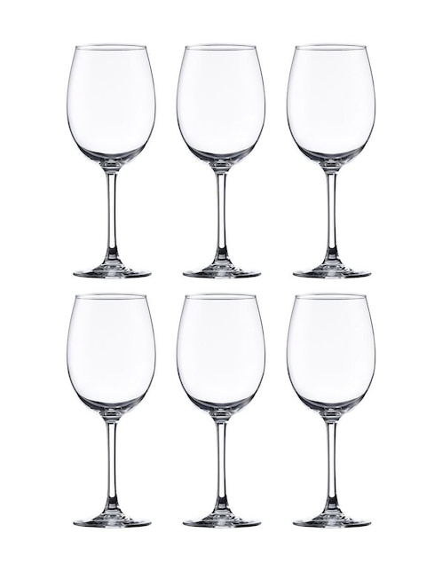 Set de copas para vino Vicrila de cristal 6 piezas