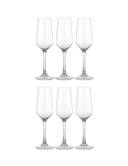 Set de copas para champán Vicrila de cristal