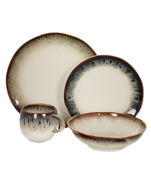 Vajilla N Narrative Nuances de porcelana 16 piezas