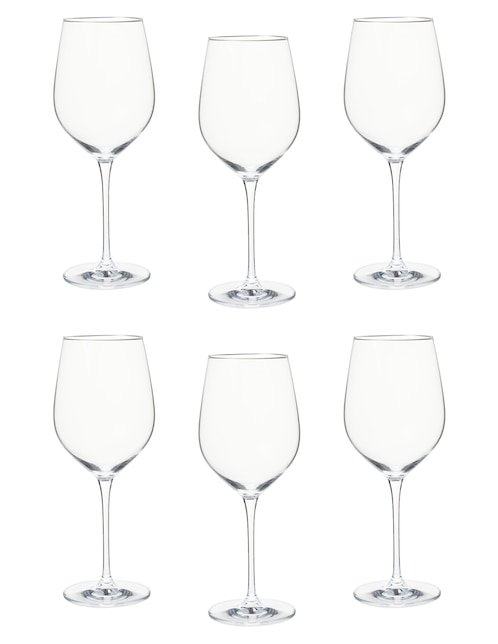 Set de copas para vino blanco Bohemia Uria de cristal 6 piezas