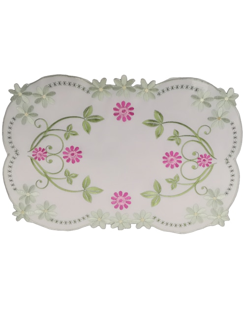 Mantel individual rectangular de poliéster Blanme Europa
