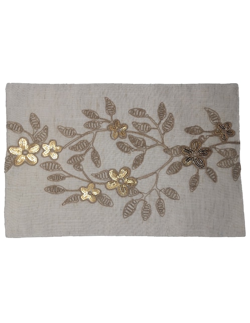Mantel individual rectangular de lino Blanme Japones
