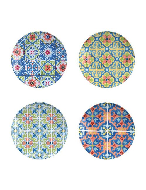 Set platos Tar Hong Talavera de melamina 4 piezas