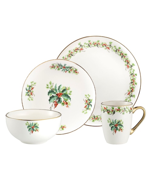 Vajilla cerrada N Narrative Divine de porcelana 16 piezas