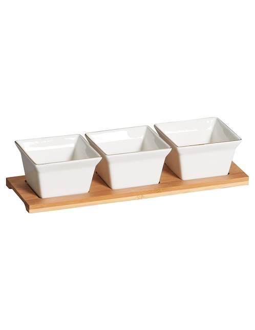 Set botanero Köstlich Gold de Porcelana