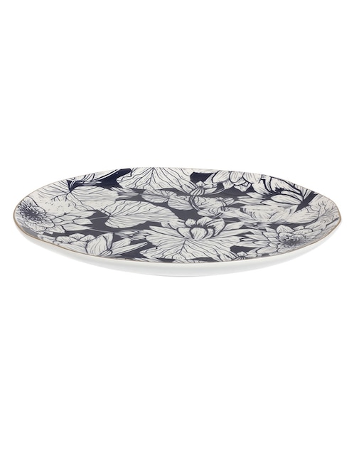 Plato ensalada Anemone Flowers de porcelana