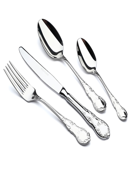 Set cubiertos Isabella de acero inoxidable 24 piezas 1