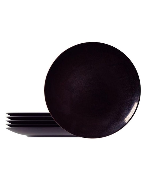 Set platos Tramontina Ametista de porcelana 6 piezas