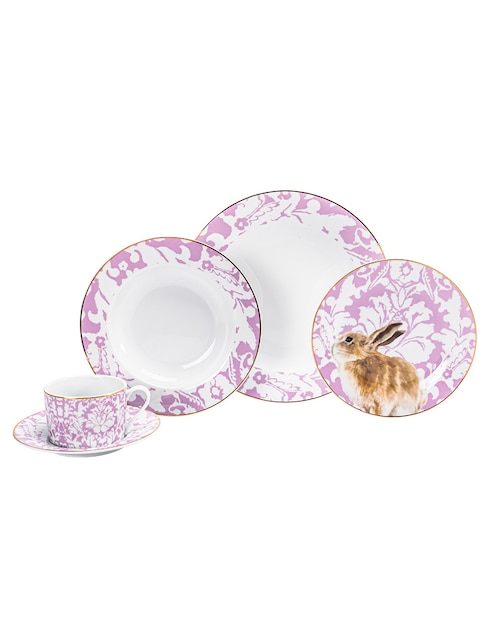 Vajilla N Narrative Caprini de porcelana 20 piezas