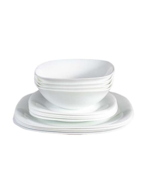 Vajilla cerrada Gibson de porcelana 12 piezas