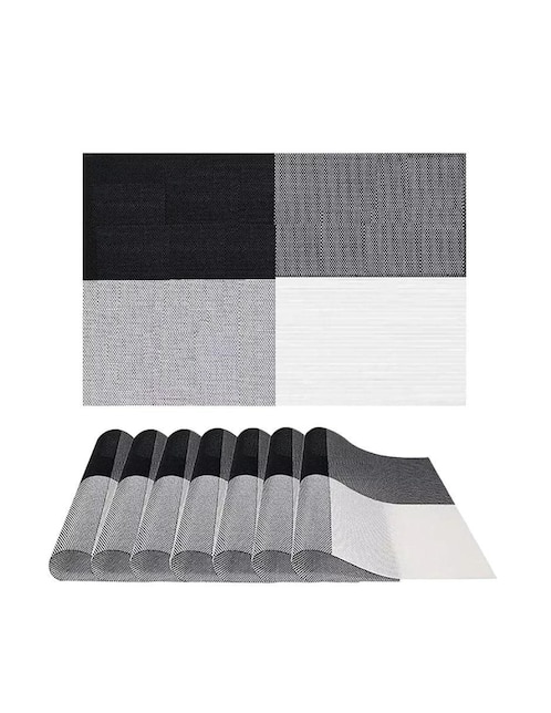 Set mantel individual rectangular de ratán pvc 1