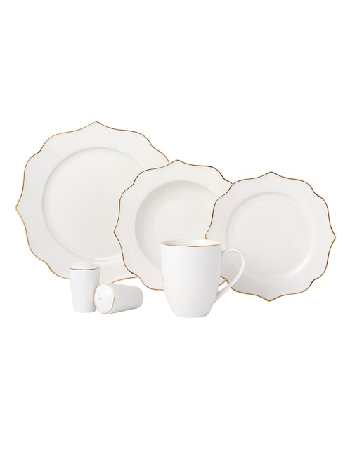 Vajilla antonieta de porcelana para 6 personas 1