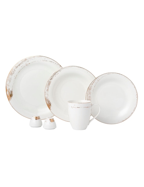 Vajilla brushstroke de porcelana para 6 personas 1