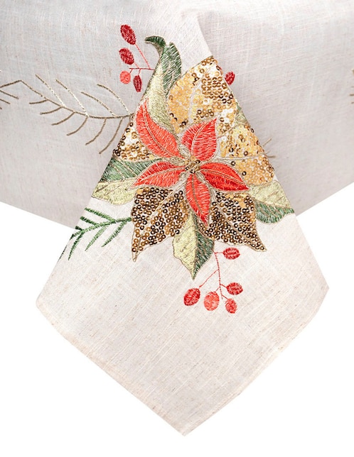 Mantel navideño rectangular de poliéster Köstlich Nochebuenas