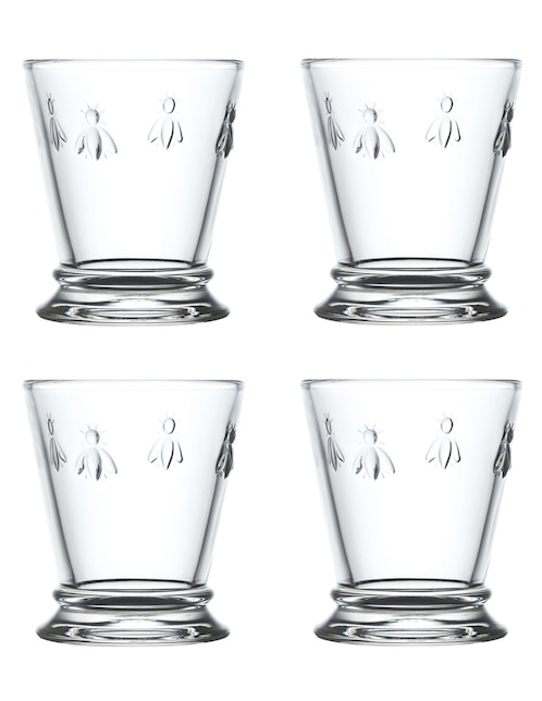 Set vasos Abeille de vidrio con 4 piezas 1