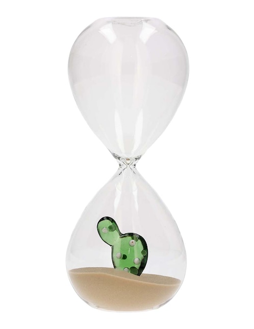Reloj de arena desert plants de vidrio