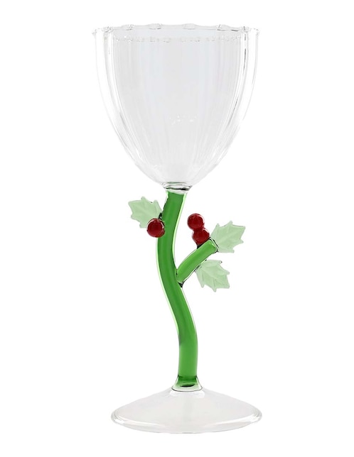 Copa navideña para vino Ichendorf Milano Botánica de cristal
